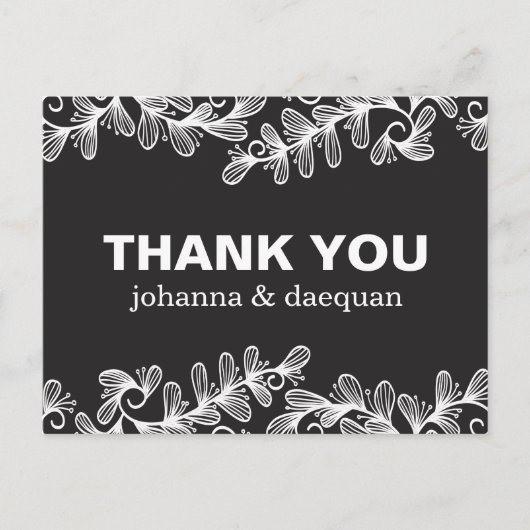 Doodles-Blätter Postkarte (Vorderseite)