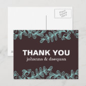 Doodles-Blätter Postkarte (Vorne/Hinten)