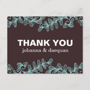 Doodles-Blätter Postkarte