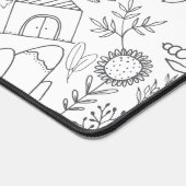 Doodles Collage Schreibtischunterlage (Ecke)