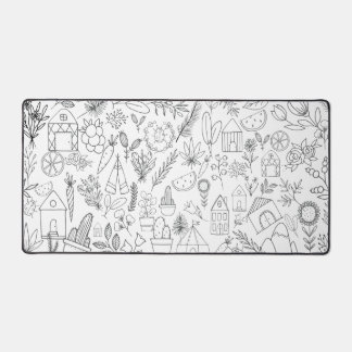 Doodles Collage Schreibtischunterlage