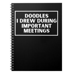 Doodles, die ich bei wichtigen Treffen gezeichnet  Notizblock
