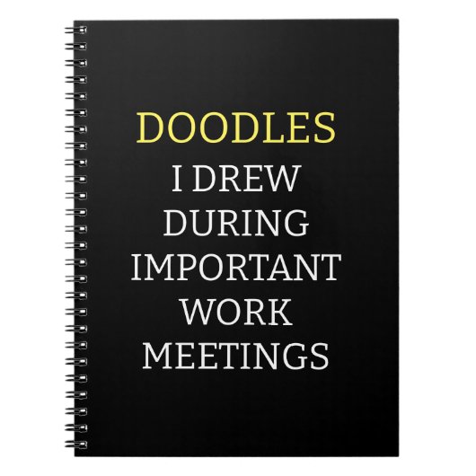Doodles, die ich während wichtiger Arbeitssitzunge Notizblock (Vorderseite)