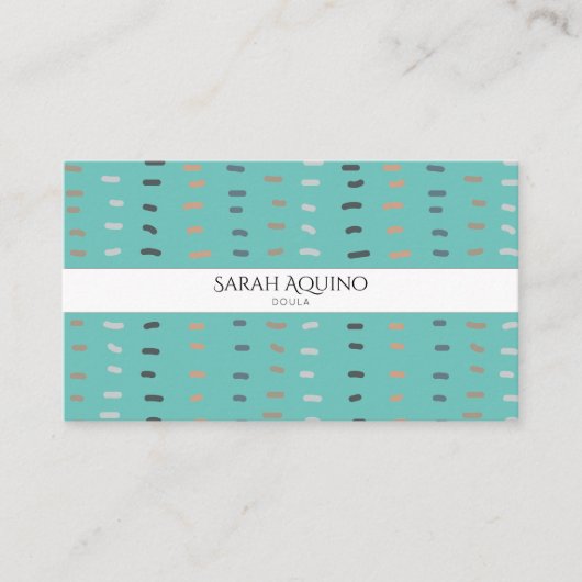 Doodles Doula Monogram, handgezogene Doodles Visitenkarte (Vorderseite)