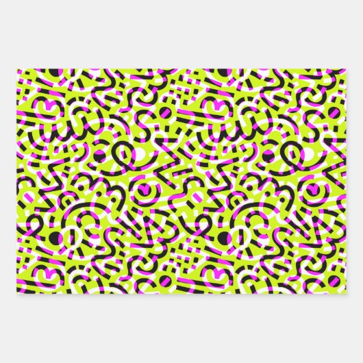 Doodles Fiesta Geschenkpapier Set (Vorderseite 2)