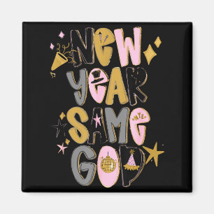 Doodles Frohes Neues Jahr Gleicher Gott 2026 Chris Magnet