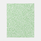 Doodles! Fun Sage Green Blanket Fleecedecke (Vorderseite)