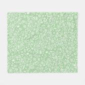 Doodles! Fun Sage Green Blanket Fleecedecke (Vorderseite (Horizontal))