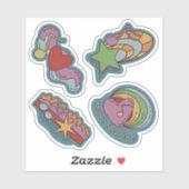 Doodles für Musikfans: Vierer-Blatt Aufkleber (Blatt)