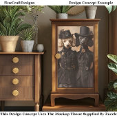 Doodles Hunde Schwarze Viktorianische Outfits CP4 Seidenpapier