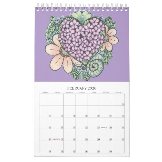 Doodles-Kalender 2025 Kalender (Feb 2026)