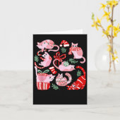 Doodles Merry Catmas Christmas Funny Cat Lover Xma Karte (Gelbe Blume)