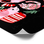 Doodles Merry Catmas Christmas Funny Cat Lover Xma Poster (Ecke)