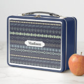 Doodles Muster individuelle Name Essboxen Metall Brotdose (Beispiel)