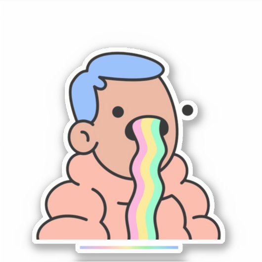 Doodles nft, Doodles nft opensea, Rainbow puff Aufkleber (Vorderseite)