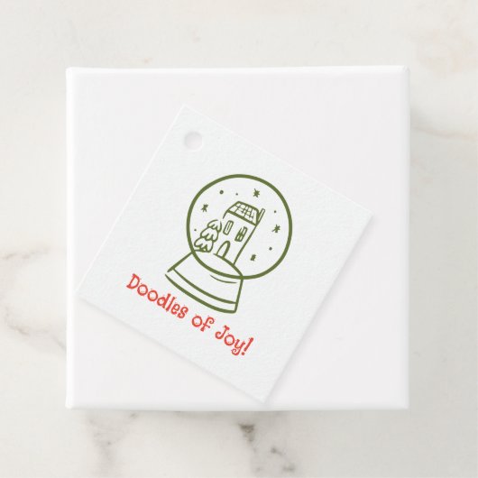Doodles of Joy Hand Gezeichnet Weihnachten Geschenkanhänger (Beispiel)