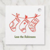 Doodles of Joy Hand Gezeichnet Weihnachten Geschenkanhänger (Rückseite)