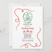 Doodles of Joy! Whimsy Hand gezeichnetes Weihnacht Einladung (Vorderseite)