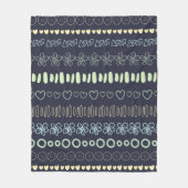 Doodles Pattern Fleecedecke (Vorderseite)