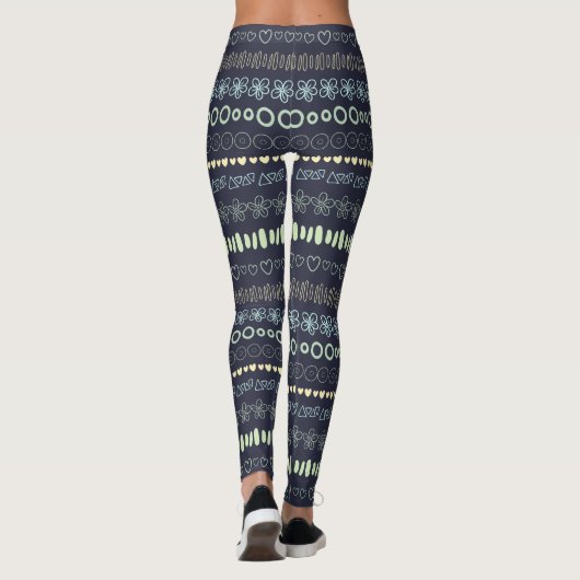 Doodles Pattern Leggings (Rückseite)