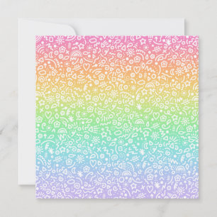 Doodles! Rainbow-Flachkarte