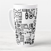 Doodles Schwarzweiß Milchtasse (Linke Ecke)