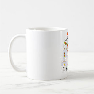 Doodles, Skizzen, Cartoon, Weihnachten Kaffeetasse