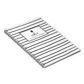 Doodles Stripes Custom Backing Rezept Notebook Notizblock (Rechte Seite)