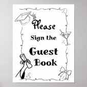 Doodles Style Handgezeichneter Abschluss Großes Bu Poster (Vorne)