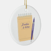 Doodles und Notes Keramik Ornament (Rechts)