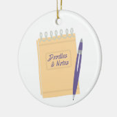 Doodles und Notes Keramik Ornament (Links)
