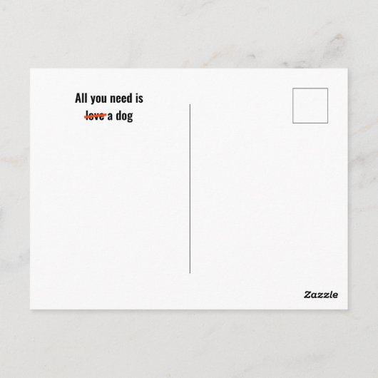 Doodles vor Typen Postkarte (Rückseite)