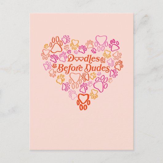 Doodles vor Typen Postkarte (Vorderseite)