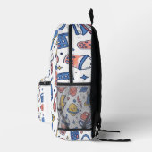 Doodleverse Campus Muster Bedruckter Rucksack (Rechts)