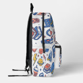 Doodleverse Campus Muster Bedruckter Rucksack (Links)