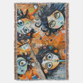 Doodlewell Sisters Morning Coffee Decke (Vorderseite Vertikal)