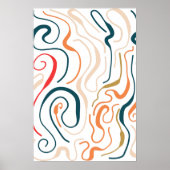 Doodline Stil Moderne Kunst Poster (Vorne)