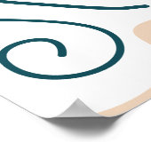 Doodline Stil Moderne Kunst Poster (Ecke)