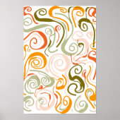 Doodline Stil Moderne Kunst Poster (Vorne)