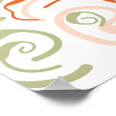 Doodline Stil Moderne Kunst Poster (Ecke)