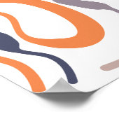 Doodline Stil Moderne Kunst Poster (Ecke)