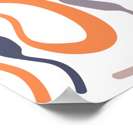 Doodline Stil Moderne Kunst Poster (Ecke)