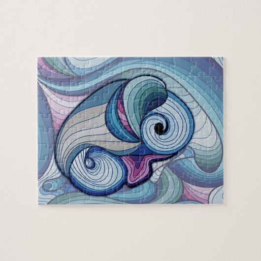 Doodling Dolphin Zeichnend Puzzle (Horizontal)