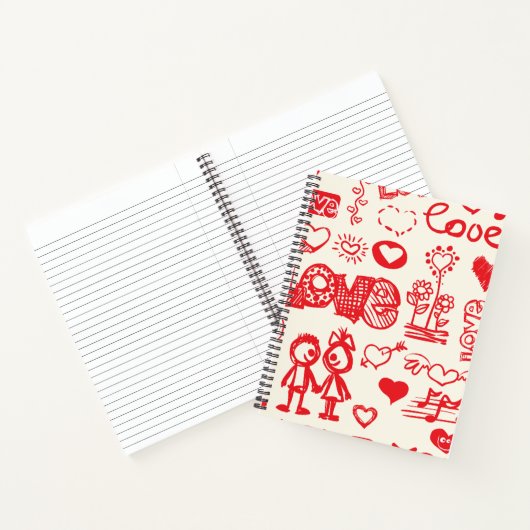Doodling Liebe Gedanken Notizblock (Innenseite)