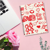 Doodling Liebe Gedanken Notizblock