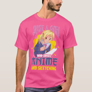 Doodling Otaku Girls Japanisch Manga Sketching Wom T-Shirt