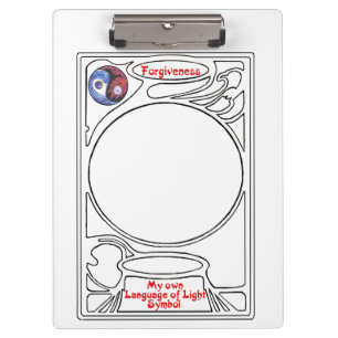 Doodling-Symbol für Verzeihung Klemmbrett