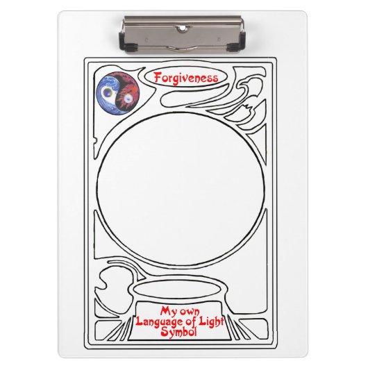 Doodling-Symbol für Verzeihung Klemmbrett (Vorderseite)