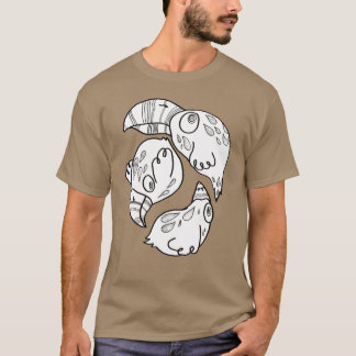 doodlish Vögel, die in einen Kreis fliegen T-Shirt