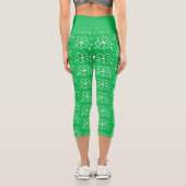 Doodly-Blume Capri Leggings (Rückseite)